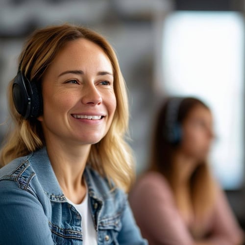 counselor listening satisfied